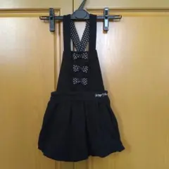 メゾピアノ　 黒ジャンバースカート