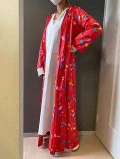 古着 アンティーク ビンテージ 70s USA ガウン ワンピース ドレス 美品