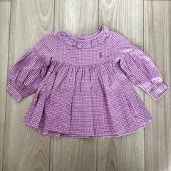 ラルフローレン　ギンガム　チェック　ブラウス　ワンピース　チュニック　ピンク