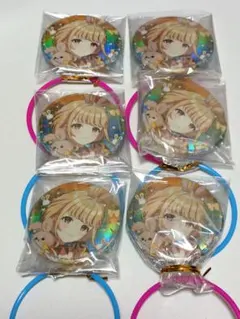 GIGO限定　学マス　オーロラ箔押し缶バッジ　藤田ことね　６点セット