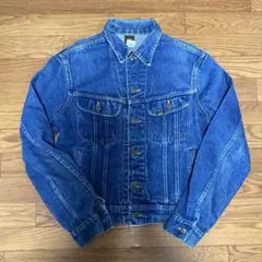 80s USA製 Lee 220 デニムジャケット 42L ロング丈 4ポケ