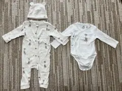 H&M くまのプーさんロンパースと帽子セット 68-74cm