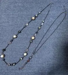 幾何学的⭐️カジュアルネックレス　2点セット ロングネックレス