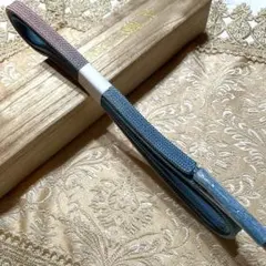 着物-帯締め1016 【正絹】くすみピンク×くすみ青 グラデーション上品カラー