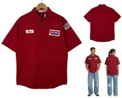 レッドキャップ ワークシャツ XL 赤 ワッペン 古着のサムネイル