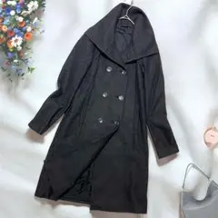 《theory》 ロングコート ピーコート ブラック ダブルブレスト フォーマル