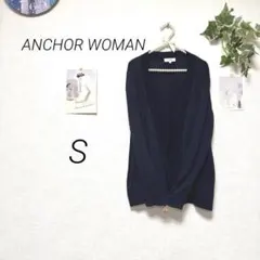11208-1 ANCHOR WOMAN カーディガン S 無地 レーヨン混