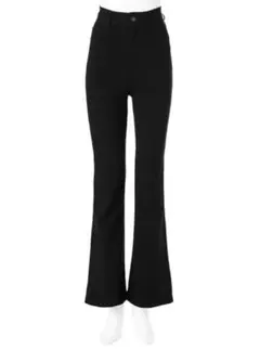 GRL ストレッチフレアパンツ cu34 Ｍブラック