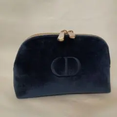 Dior ディオール　ベルベット　ポーチ　紺色　ネイビー　ノベルティ