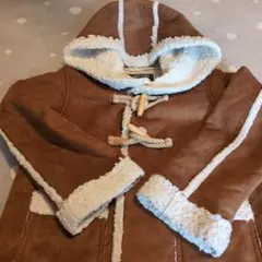 GREEN LABEL RELAXING フード付きコート 125センチ 茶色