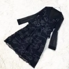 総レース シアー セットアップ　羽織　ブラウス　スカート パーティー　Ｍサイズ