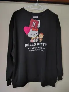 Hello Kitty キティちゃんトレーナー 黒　新品未使用タグ付き