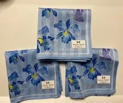 モリハナエ ハンカチ 花柄・蝶柄 3枚セット