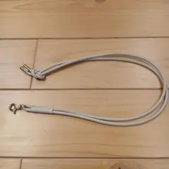 LASIEM ホワイトレザー スマホショルダーストラップ