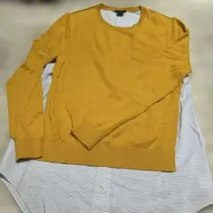 theory セオリー レイヤード風シャツ ニット カシミヤ混