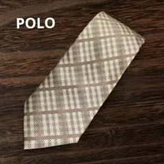 Polo チェック柄 ネクタイ シルク100% 日本製