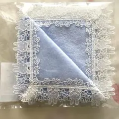 【新品未開封】近沢レース　ミッフィー レース付きタオルハンカチ水色 25cm