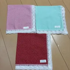 レース付ハンカチ3枚セット
