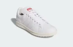 新品2025年アディダスゴルフスタンスミスNNO27スパイクレス紐赤24