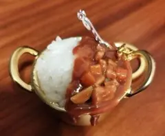 値下げ　カレー鍋　ミニチュア ご飯と具材付き★スプーンver.★