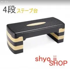 ステップ台 フィットネス 踏み台 折りたたみ 4段 エクササイズ ベージュ