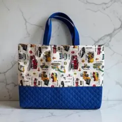 【ハンドメイド レッスンバッグ】働く車柄