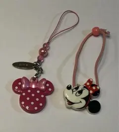 ミニー　ストラップ&髪ゴム