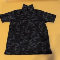 Munsingwear ポロシャツ ブラック 幾何学模様 Mサイズ