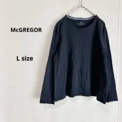 McGREGOR マックレガー　長袖カットソー　L ネイビー　ロゴ刺繍