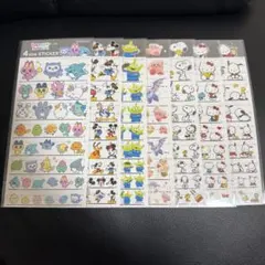 4サイズステッカー サンリオ ディズニー スヌーピー たまごっち カービィ 7枚