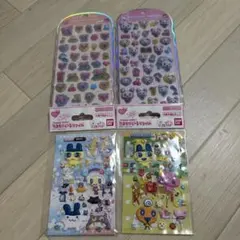 たまごっち たまもりしーる コットンパフィ　４点セットのサムネイル
