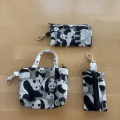 パンダ柄ポーチセット