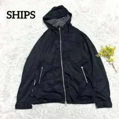 SHIPS シップス ジャンパー ジャンバー メンズ フード付き 黒 薄手