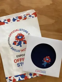 【新品】EXPO2025 ミャクミャク ミニタオル ネイビー