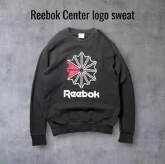 Reebok リーボック センターロゴ 黒 ブラック 綿100%