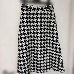 ワールド デッサン Dessin Cucux 千鳥格子柄フレアスカート