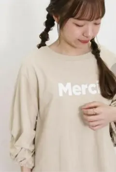 ☆新品☆サマンサモスモス 袖タックTシャツ