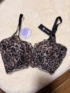 レオパードブラジャーカシュクールレース脇高ブラ(R) 単品ブラジャー