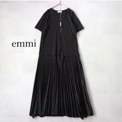 emmi atelier　ドッキングプリーツワンピース　ロング　切り替え　Sのサムネイル