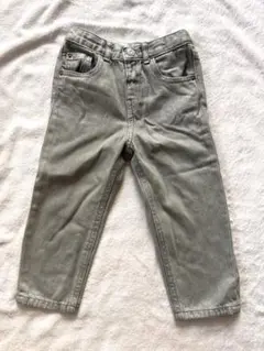 ZARA グレー デニムメタリックパンツ 98cm