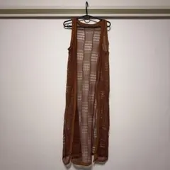 TODAYFUL メッシュ ロング ニットベスト ジレのサムネイル