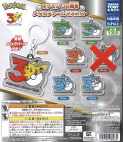 ポケモン 30周年 メタルチャームマスコット セミコンプ