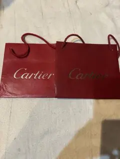Cartier 赤 ショッパー袋 2枚セット