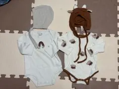 プティマイン 韓国子供服 ロンパースセット 70