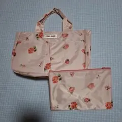 L'EST ROSE 花柄バッグインバッグとポーチの2点セット steady付録