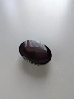 深紫色の楕円形帯留め