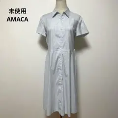 AMACA アマカ　シャツワンピース バンドカラーシャツワンピース(ワンピース)｜AMACA(アマカ)の