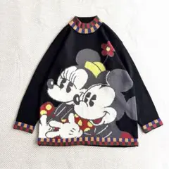 80s 希少 ディズニー ニット ミッキー ミニー レトロ セーター Mのサムネイル