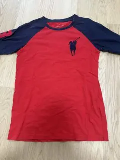 POLO 赤紺 ラグランTシャツ 12サイズ