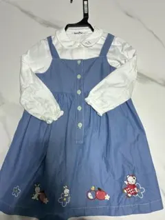 familiar ジャンバースカート ブラウス付きセット110cm 美品　人気